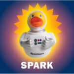 Graphical Asset showing the recent rubber duck and reveals the name of it